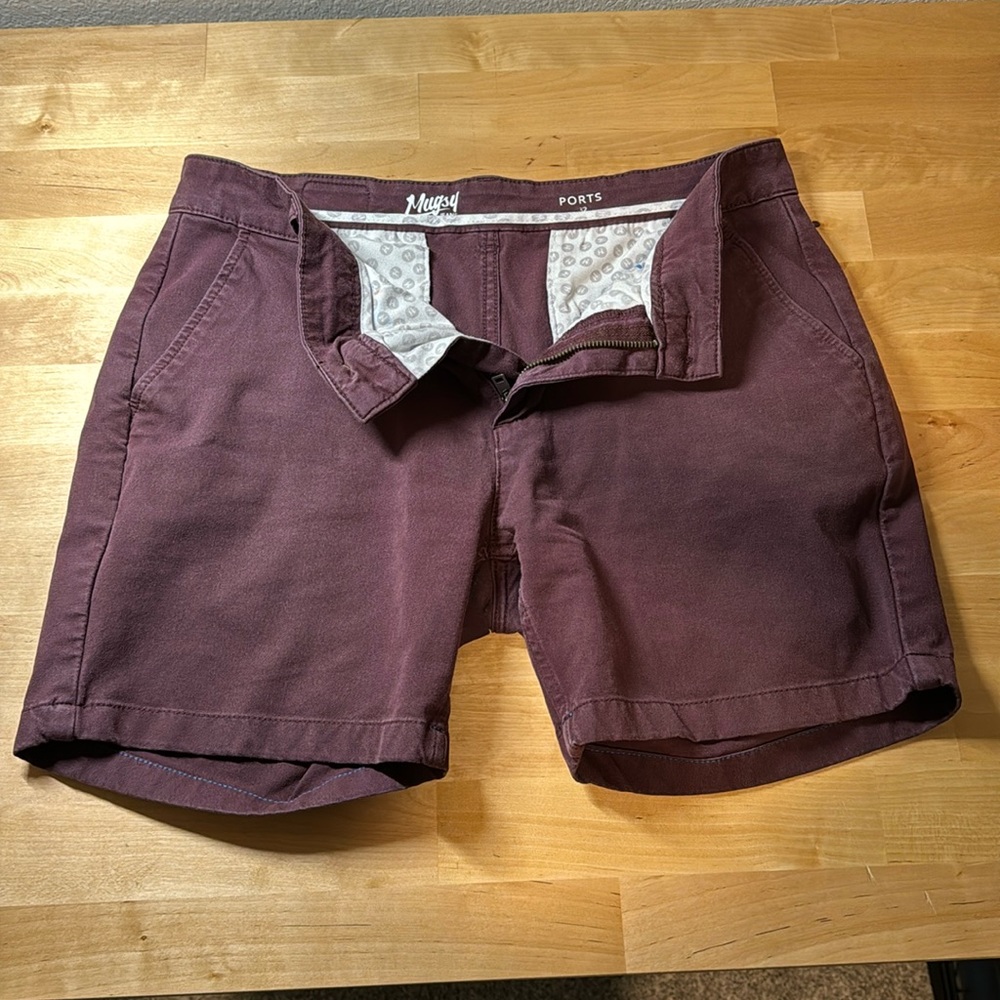 Mugsy Chino Short in Port Red | Men’s 32 7” inseam